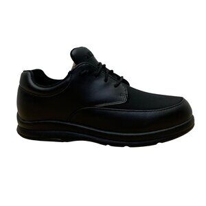 P.W. Minor Men’s Black Genuine Leather Pleasure Lace-Up Comfort Shoes Sz 7 - New